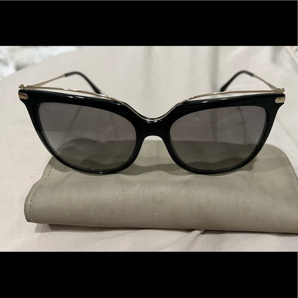Giorgio Armani Womens black and silver sunglasses